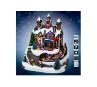 Féerie Lights et Christmas Village de Noël Lumineux, Atelier de Cadeaux et Train
