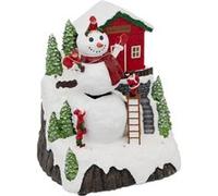 Village de Noël bonhomme de neige lumineux Multicolore G