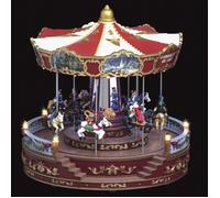 Village de Noël Carrousel "Fête Foraine" 31cm Multicolore