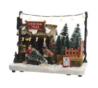 Village de Noël - EDM - 3AA - 18 x 10,5 x 14,2 cm - Décoration intérieure - Mixte