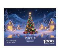 Village de Noël | Festif Puzzle 1000 Pièces, Défi Difficile Jouet Amusant pour Adultes Et Enfants Jeu Éducatif Décor Mural & Cadeau Unique 70x50cm/1000pcs