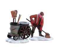 Village de Noël Lemax : homme avec pelle à neige