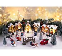 Village de Noël lumineux à piles 25 pièces [infactory]