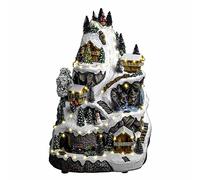 Village de Noël Lumineux, Musical et animé Montagne avec Maisons et Sapins enneigés - Feeric Christmas
