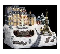 Village de Noël toits de paris & fontaine animé 36 LED + transfo Feeric lights & christmas