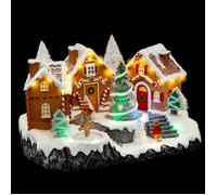 Village de Noël "Maison Pain d'Épice" 31cm Multicolore