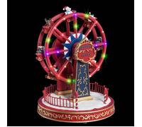 Village de Noël manège à roue animé/musical 24 LED à piles Atmosphera createur d'interieur