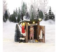 Village De Noël Miniature Père Noël Dévêtu H11