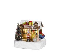 Village de Noël Miniature Usine de Cadeau - L16.5 x l13 x H14 cm - LuVille