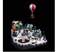 Village de Noël mongolfière animé/musical 46 LED + transfo Atmosphera createur d'interieur