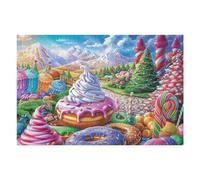 Village de Noël Neige 1000 Pièces Puzzle Collectionneur en Carton Haute Qualité Haute Difficulté Décoration Murale Oeuvre d'art Cadeau Noël Premium 1000 PCS