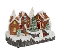 Village de Noël pain d'épices animé/musical 25 LED + transfo Atmosphera createur d'interieur