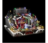 Village de Noël patinoire et fontaine animé et lumineux