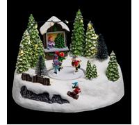 Village de Noël Patinoire en Foret Lumineux et Animé