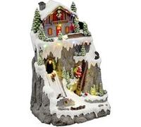 Village de Noël Père-Noël et chalet à la montagne lumineux Multicolore G