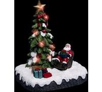 Village de Noël Père Noël Laponie 18cm Multicolore G