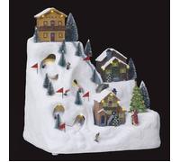 Feeric Lights et Christmas - Village de noël Piste de Ski animé/Musical 24 LED + Transformation