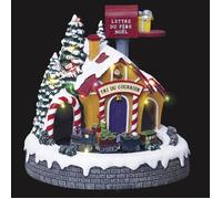 Village de Noël poste du père Noël animé 20 LED à piles Feeric lights & christmas