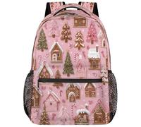 Village De Noël Roses Animé Sac À Dos Unisexe Sacs A Dos Confort Sacs D'École Pour Quotidienne Ordinateur Portable Femme 29X40Cm