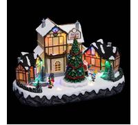 Feeric Lights & Christmas – Village de Noël Salon de thé animé 31 cm 18 LED + transfo Multicolore