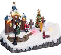 Village de Noël, scène avec Saint-Nicolas et des chanteurs de Noël