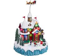 Village de Noël, scène de Noël avec la maison du Père Noël