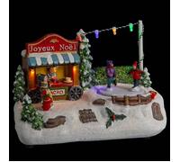 Feeric Lights et Christmas - Village de noël Stand de Chocolat animé 4 LED à Piles