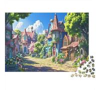 Village de rêve Casse-tête 1000 Pièces sans Poussière, Grand Puzzle Jeu De Patience pour Un Passe-Temps pour Adulte, Étoile du Cadeau De Noël 70x50cm/1000pcs