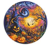 Village d'halloween 1000 Pieces Jigsaw Puzzles for Adults Family Challenge Toys Stress Relieving Entertainment Cultivate The Spirit of Teamwork for Family Decorations 1000pcs (67.5x67.5cm)
