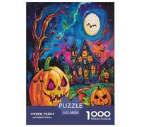 Village d'halloween Puzzle 1000 Pièces Educa Jouet Cadeau Unique De l'art De La DécoRation Art Jeu Éduchatif Challenge Toy Adultes & Enfants des 14 Ans 38x26cm/1000pcs