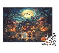 Village d'halloween Puzzle 1000 Pièces Educa Jouet en Bois Divertissement Créatif De l'art De La Décoration Jack-o'-Lantern Jeu Éducatif Challenge Toy Adultes & Enfants des 14 Ans 1000pcs (75x50cm)