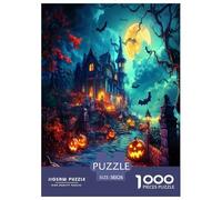 Village d'halloween Puzzle 1000 Pièces Educa Jouet en Bois Divertissement Créatif DécoRation Intérieure Jeu Éduchatif Challenge Toy pour Adultes Et Enfants À Partir De 12 Ans 38x26cm/1000pcs