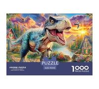 Village Dino Puzzle pour Adultes - 1000 Pièces De Qualité Supérieure - Un Challenge Éducatif Conçu pour Homme, Femme Et Tous À Partir De 14 Ans 70x50cm/1000pcs