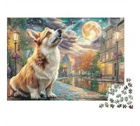 Village éclairé par la Lune Puzzle De 1000 Pièces Puzzle hautement jouable Excellent Cadeau pour Personnes Âgées, Seniors, Adultes Et Enfants 52x38cm/1000pcs