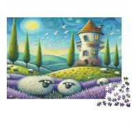 Village fantaisiste Puzzles 1000 Pièces Papier recyclé pour Adultes Puzzle pour Adultes Impossible Difficile Stimulant Excellente idée Cadeau pour Relaxation et créativité 70x50cm/1000pcs
