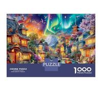 Village Fantastique 1000 Pièce Ville Cosmos Stock De Cartes Premium Jeu De Puzzle Défi Éduchatif Joyeux Cadeau Idée Cadeau Décoration Murale 70x50cm/1000pcs