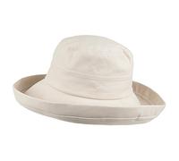 Village Hats Chapeau d'Eté Pliable en Lin Lily Sable sur LA Tete - M