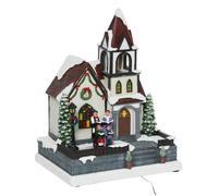 Village lumineux clocher 17 LED H.30,5cm musical - Atmosphera createur d'interieur
