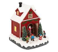 Feeric Lights & Christmas – Village lumineux Maison Père Noël et enfants – 16 LED