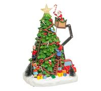 Village lumineux sapin Père Noël nacelle 27 LED musical - Atmosphera createur d'interieur