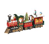 Village lumineux train Père Noël bonhomme de neige 12 LED musical - Atmosphera createur d'interieur