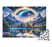 Village Magique Puzzles 1000 Pièces Papier recyclé pour Adultes Puzzle pour Adultes Impossible Difficile Stimulant Excellente idée Cadeau pour Relaxation et créativité 52x38cm/1000pcs