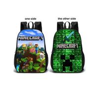 (Village) Minecraft Cartable Double face Sac à dos Étudiant Décompression Enfants Cadeau