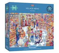 Village News | Puzzle de 1000 pièces | Puzzle communautaire | Puzzle Durable pour Adultes | Planche 100% recyclée de qualité supérieure | Excellent Cadeau pour Adultes | Gibsons Games