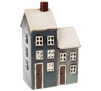 Village Pottery Lot de 2 Bougies Chauffe-Plat Gris/Bleu Marine