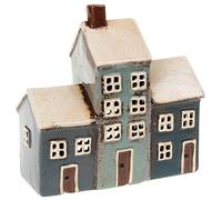 Village Pottery Lot de 3 Bougies Chauffe-Plat Gris/Bleu Marine