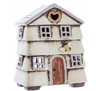 Village Pottery Photophore en Forme de Maison en Forme de Ruche Crème