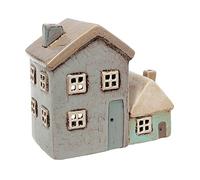 Village Pottery Photophore Gris et Aqua House