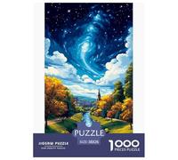 Village Puzzles 1000 Pièces Jeu De Défi Jouet Adultes Et Plus De 12 Ans Conte de fées Jeu De Puzzle Défi Éducatif Stimulation Cérébrale Cadeau Décoration Maison 38x26cm/1000pcs