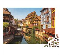Village Rivière Maison 1000pcs Mini Puzzle pour Famille Difficile